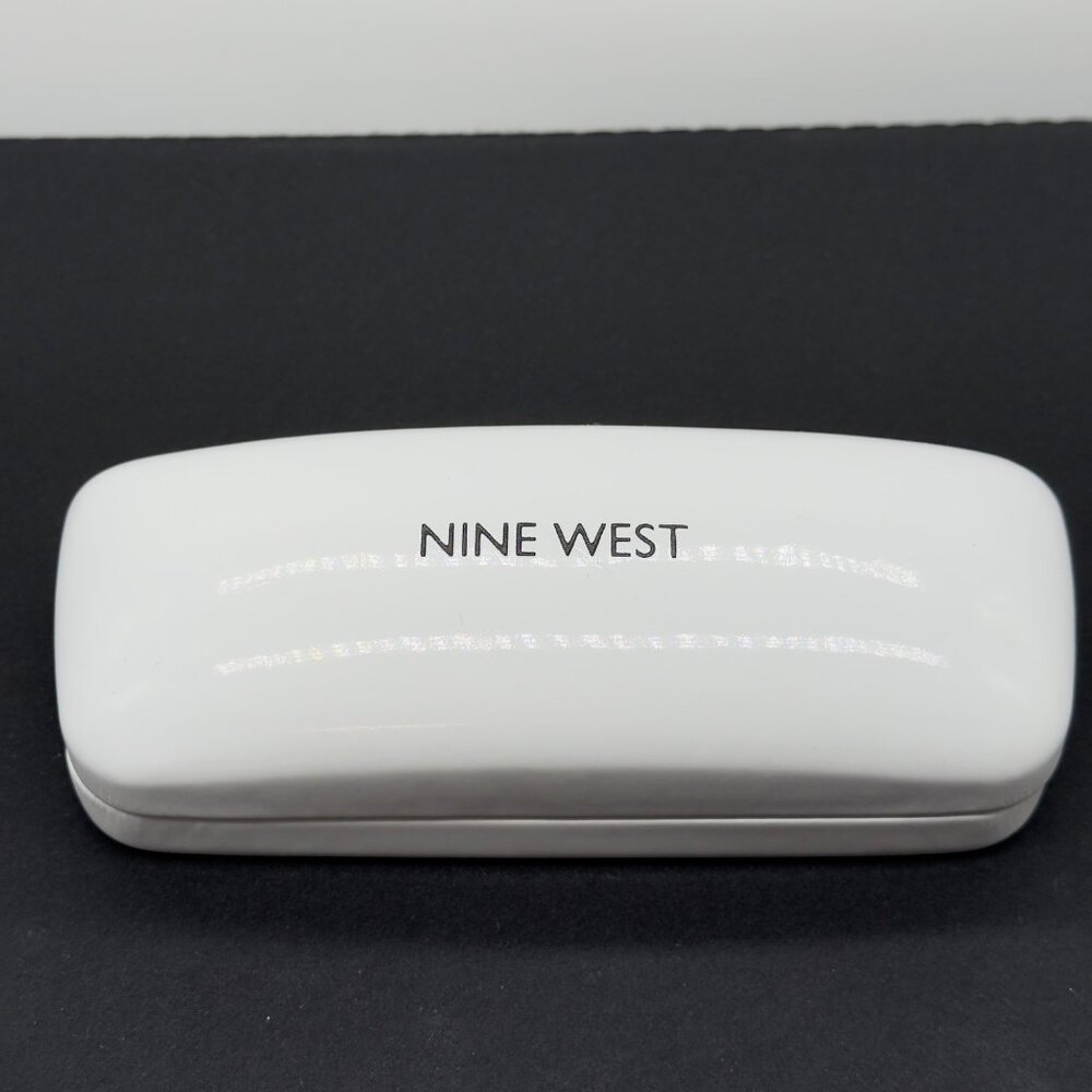 Nine West White Eyeglasses Sunglasses Clamshell Hinged Hard Case